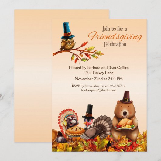 Vriendschapsbijeenkomst Uitnodiging (Voorkant / Achterkant)