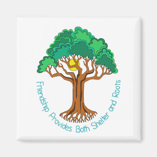 Vriendschapsboom biedt onderdak en wortels magneet