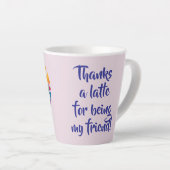 Vriendschapscadeau, kleurrijke harten,  latte mok (Rechterhoek)