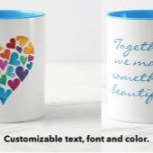 Vriendschapscadeau, regenboogharten,  mok