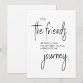 Vriendschapscitaat, betekenisvol citaat over vrien feestdagenkaart (Voorkant / Achterkant)