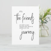 Vriendschapscitaat, betekenisvol citaat over vrien feestdagenkaart (Staand voorkant)