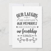 Vriendschapscitaat, betekenisvolle speciale vriend feestdagenkaart (Voorkant)