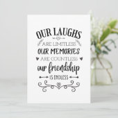 Vriendschapscitaat, betekenisvolle speciale vriend feestdagenkaart (Staand voorkant)