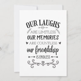 Vriendschapscitaat, betekenisvolle speciale vriend feestdagenkaart