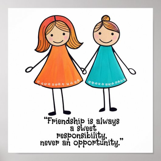 Vriendschapscitaten Poster (Voorkant)