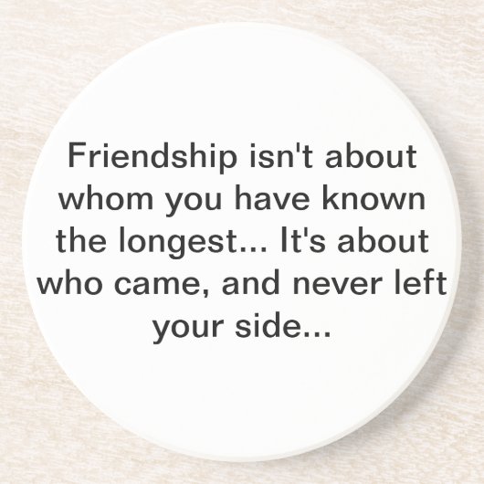 vriendschapscoster zandsteen onderzetter (Voorkant)