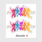 Vriendschapsdag | 10x10 cm - Glanzend Transparant Sticker (Vel)