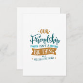Vriendschapsdag belangrijk bedankkaart (Voorkant / Achterkant)