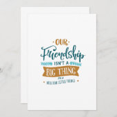 Vriendschapsdag belangrijk bedankkaart (Voorkant / Achterkant)