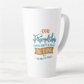 Vriendschapsdag belangrijk latte mok (Rechterhoek)