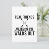 Vriendschapsdag echte vrienden kaart (Staand voorkant)