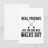 Vriendschapsdag echte vrienden kaart (Voorkant / Achterkant)