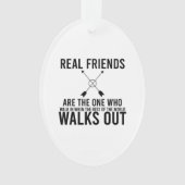 Vriendschapsdag echte vrienden ornament (voorkant)
