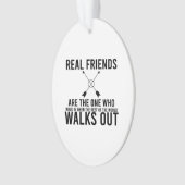 Vriendschapsdag echte vrienden ornament (voorkant)