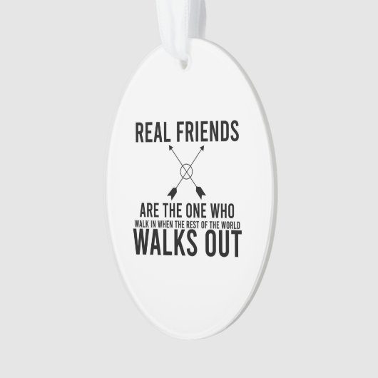 Vriendschapsdag echte vrienden ornament (voorkant)
