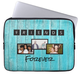 Vriendschapsdag gepersonaliseerde sjabloon fotocol laptop sleeve