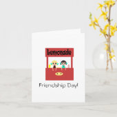 Vriendschapsdag: limonade kaart (Gele Bloem)