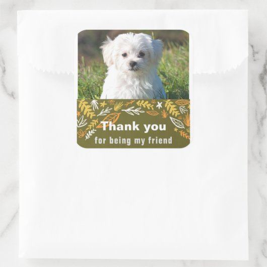 Vriendschapsdag Vierkante Sticker (Tas)