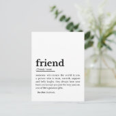 Vriendschapsdefinitie - oprechte betekenis briefkaart (Staand voorkant)