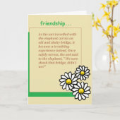 vriendschapsdevotioneel wenskaart kaart (Gele Bloem)