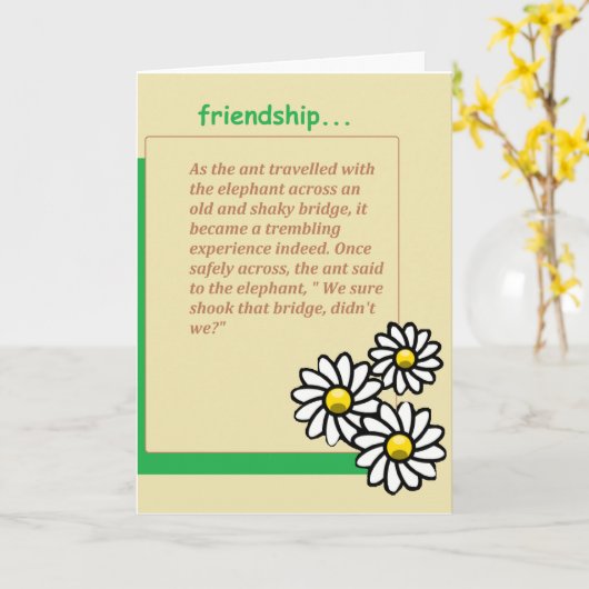 vriendschapsdevotioneel wenskaart kaart (Gele Bloem)