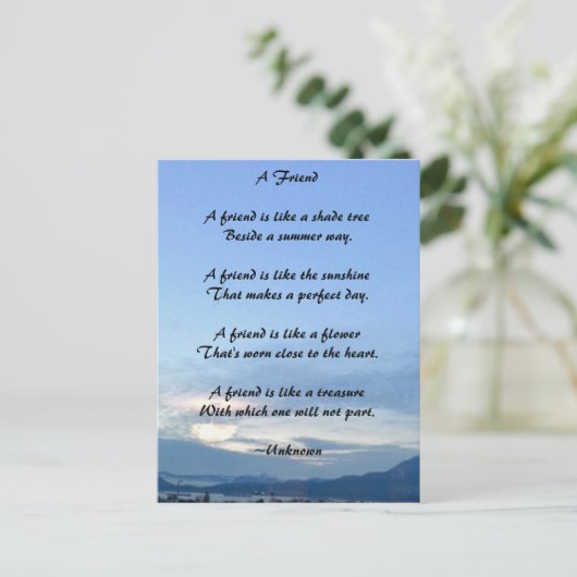 Vriendschapsdier Briefkaart (Staand voorkant)