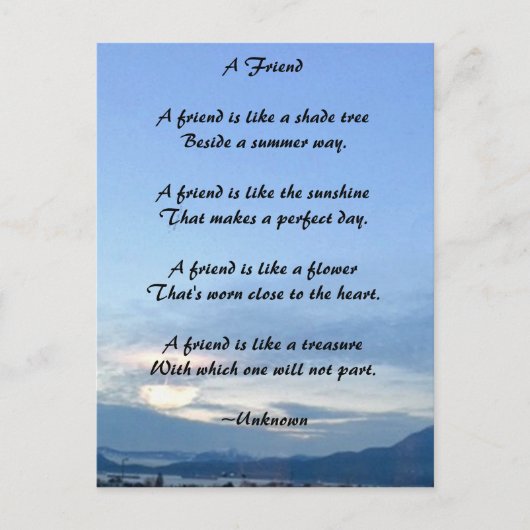 Vriendschapsdier Briefkaart (Voorkant)