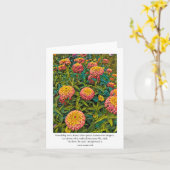 Vriendschapsdier Kaart met Zinnia Flowers (Gele Bloem)