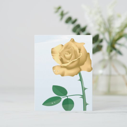 Vriendschapsdier Roos Briefkaart (Staand voorkant)