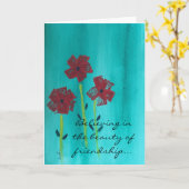 Vriendschapsdier Wenskaart Kaart (Gele Bloem)