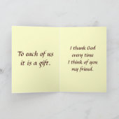 Vriendschapsdier Wenskaart Kaart (Binnen)