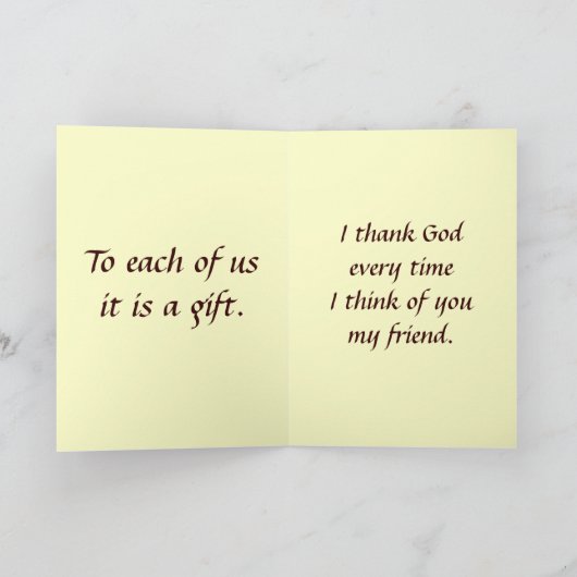 Vriendschapsdier Wenskaart Kaart (Binnen)