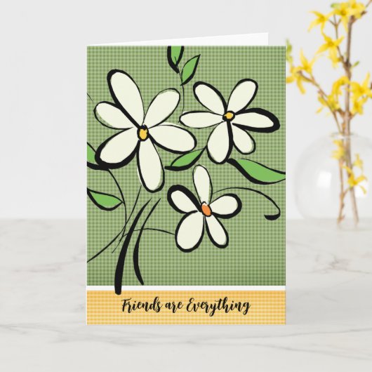 Vriendschapsdier Wenskaarten Kaart (Gele Bloem)