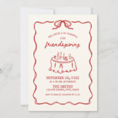 Vriendschapsdiner met de hand getekend Thanksgivin Kaart (Voorkant)