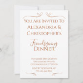 Vriendschapsdiner Minimal Chic Kaart (Voorkant)