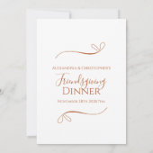 Vriendschapsdiner Minimal Chic Kaart (Achterkant)