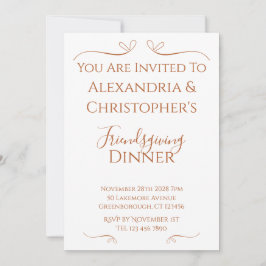 Vriendschapsdiner Minimal Chic Kaart