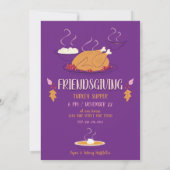 Vriendschapsdiner | Paarse en gouden Kaart (Achterkant)