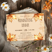 Vriendschapsdiner Rustiek Elegante Thanksgiving Kaart