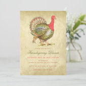 Vriendschapsdiner Turkije Antiek Papier Kaart (Staand voorkant)