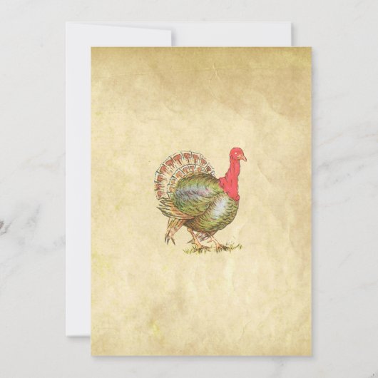 Vriendschapsdiner Turkije Antiek Papier Kaart (Achterkant)