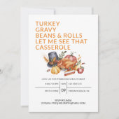 Vriendschapsdiner Turkije Thanksgiving Partij Kaart (Voorkant)