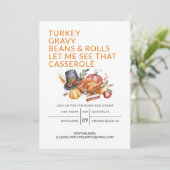 Vriendschapsdiner Turkije Thanksgiving Partij Kaart (Staand voorkant)