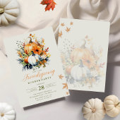 Vriendschapsdiner Waterverf Bloemenpompoenen Kaart