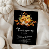 Vriendschapsdiner Waterverf Herfst Pompoen Kaart