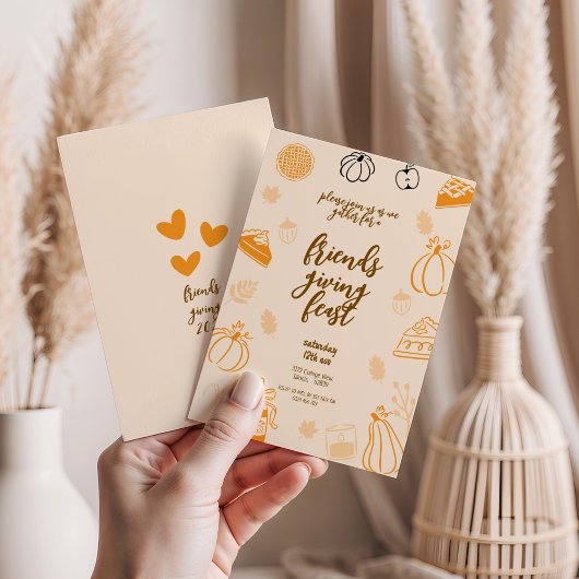 Vriendschapsfeest Herfst Herfst Diner Kaart