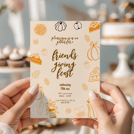 Vriendschapsfeest Herfst Herfst Diner Kaart