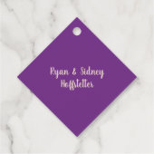 Vriendschapsfeest | Paarse en gouden Bedankjes Labels (Achterkant)