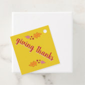 Vriendschapsfeest | Rood en geel Bedankjes Labels (In situ)